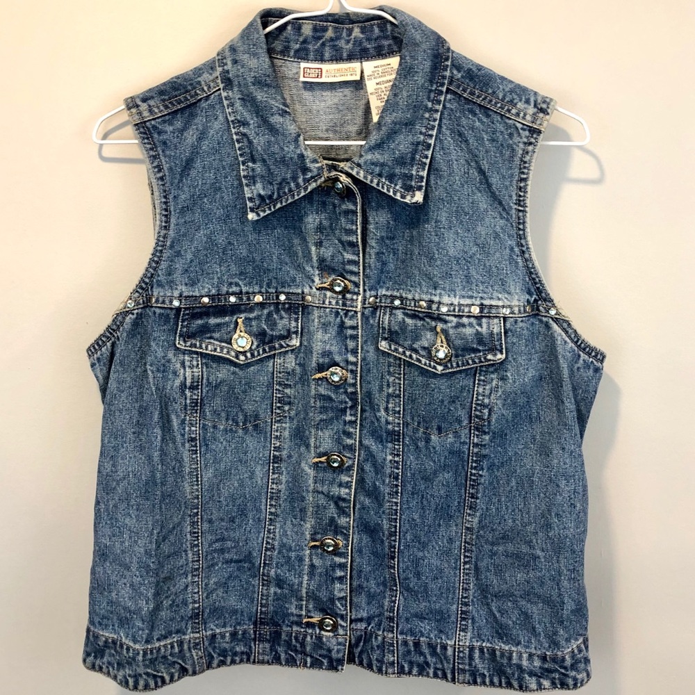 Faded Glory jewelled denim vest